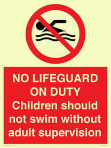 NO LIFEGUARD ON DUTY